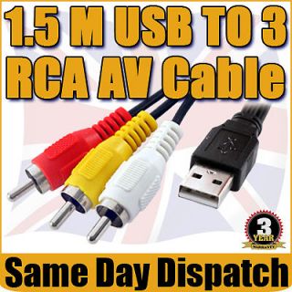 5M USB2.0 TO 3xTriple RCA AV HDD Multimedia Player Sound Video 