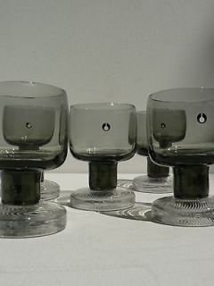 vintage Pukeberg 1960s mid century modern drink glasses set of 5 shot 