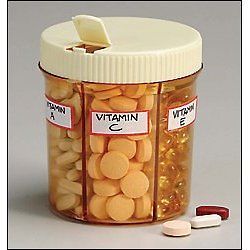 pill vitamin dispenser box case organizer new 6 compartments trusted