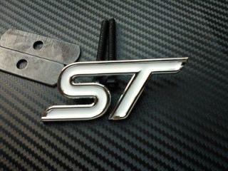 Ford Focus ST grill badge Ford Fiesta metal WHITE ST grill badge 