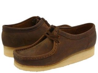 NEW IN BOX NIB CLARKS Womens Wallabees Low Boots Shoes Beeswax Leather 