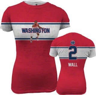John Wall Washington Wizards Womens Big Stripe Player T Shirt   Home