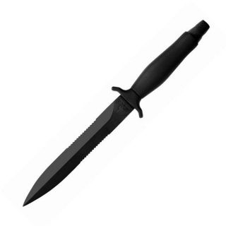   GE22 01874 Mark II Black Aluminum Handle Black Blade Combo Edge Knife
