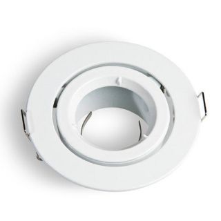  White Gimbal DOWNLIGHT FITTINGS Cut hole 90mm+LAMP 