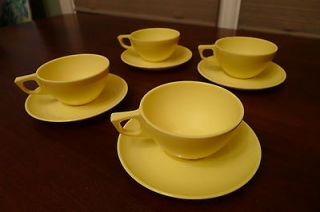 Vintage Coffee Cups & 4 Plates Mar Crest Melmac Ware Tea Cup Mug 