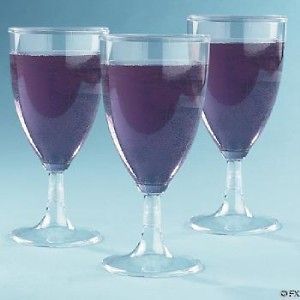 200 WEDDING Plastic Disposable Toasting WINE GLASSES Bridal Party 