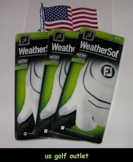 Footjoy Mens WeatherSof Golf Gloves (3) for Lefties New Choose Size 