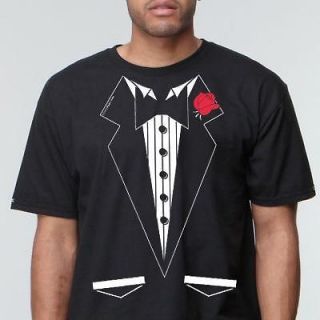   Tux t shirt wedding tie groom suit bachelor black party las Vegas XL