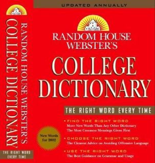 Random House Websters College Dictionary by Random House Dictionary 