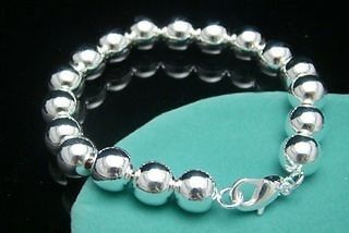 wholesale fashion jewelry unisex 10mm silver beads bracelet lovely 