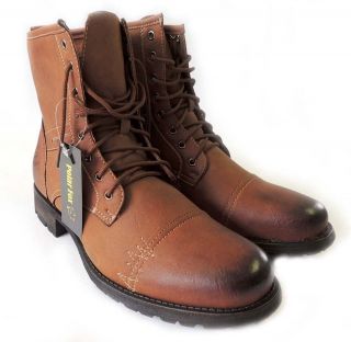 New Mens Premium Military Styled Design Combat Lace up Leather boots 