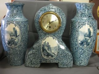 german ceramic clock set ludwig wessel bonn from netherlands time
