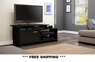   Contemporary TV Stand Entertainment Center Black Finish FREE SHIPPING
