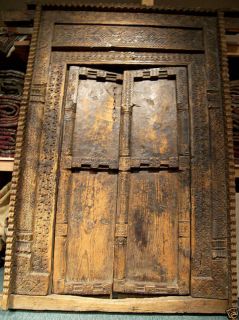 antique hand carved door from nuristan afghanistan 