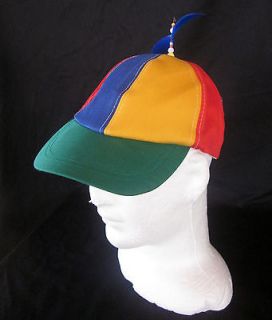 propeller helicopter rainbow hat cap costume clown new
