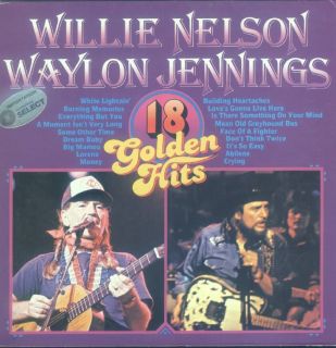 Willie Nelson & Waylon Jennings 18 Greatest Hits LP VG++/NM Holland 