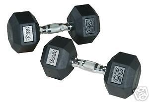 york rubber hex dumbbells weights 5 50 lb set gym