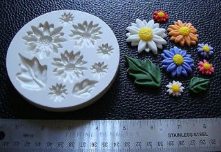 Fondant & Gumpaste Silicone Mold   Daisy Flowers   Made in USA   #WX01