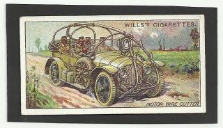 41 ORIGINAL 1916 MOTOR WIRE CUTTER TOBACCO CARD MILITARY MOTORS WWI 
