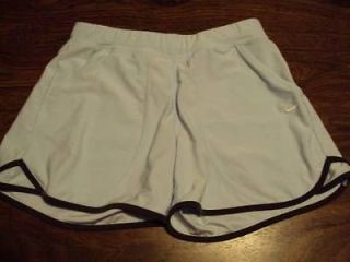 NIKE FIT DRY WOMENS XL LIGHT BLUE RUNNING SHORTS PREOWNED