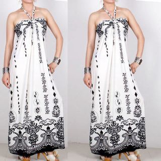 summer white women s bohemian long maxi floral dress n55a