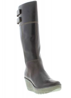 Fly London Boots Genuine Yush Womens Boot Dark Brown Sizes UK 4   8