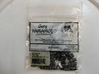 Gary Yamamoto 2 3/4 Tiny IKA Grub, Smoke w/Black & Silver Flake, 20 