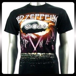 Led Zeppelin Heavy Metal Rock Punk Men T shirt Sz XL Biker Men LE5