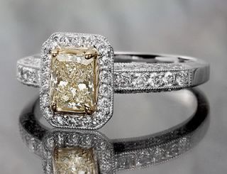 yellow diamond engagement ring in Engagement & Wedding