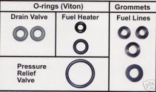 3L Powerstroke Fuel Filter / Drain Valve Seal Kit 98   03