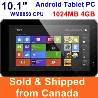 10 Android Tablet 4 0 1024MB 4GB WM8850 Cortex A9 CPU Capacitive 