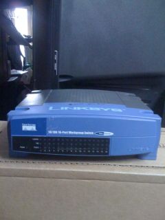 Linksys Etherfast 16 port 10 100 Workgroup Switch EZXS16W Ver 2 2