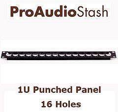 19 inch 1U Neutrik Punched Rack Panel 19 16 Holes XLR