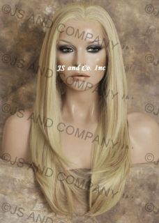 Heat Safe French Lace Front Wig So Realistic Blonde Mix