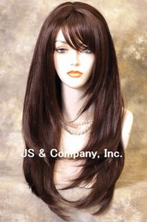   Hair Blend Wig Long Straight Heat Safe Auburn Wig Color 33