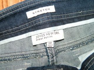Jones New York Sport Petite Womens Dark Wash Jeans Size 12P