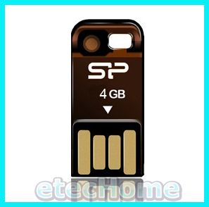 Silicon Power Touch T02 4GB 4G USB Flash Pen Drive Mini Magnet Orange 