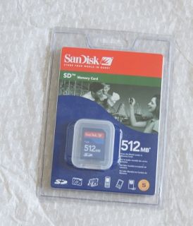 new sandisk sd memory card 512 mb
