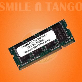 512MB PC2700 DDR 333MHz 200pin SODIMM Memory Laptop