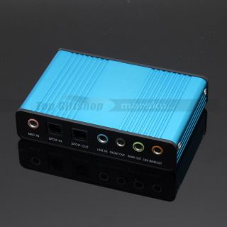 USB 2 0 6 Channel 5 1 External Audio Sound Card s PDIF Controller 