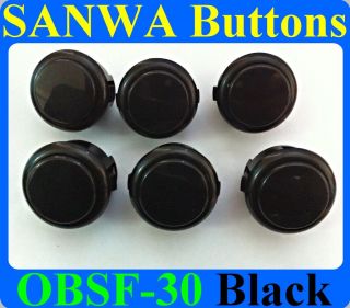   kits Sanwa Push Buttons OBSF 30 for Arcade Jamma Games parts ( Black