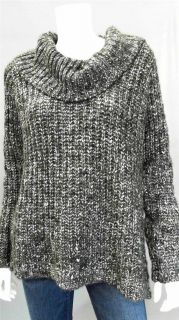 525 America Misses S Wool Mock Turtleneck Sweater Brown Knit Top 