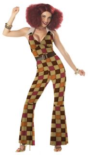 New Women 70s Hippy Boogie Babe Disco Licious Costume