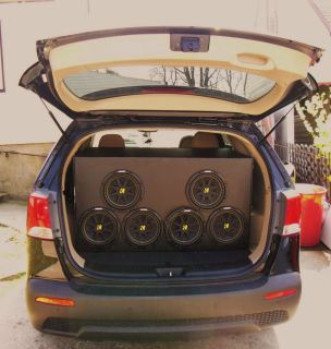 subwoofer enclosure with 6 subs and amplifier kicker soundstream 