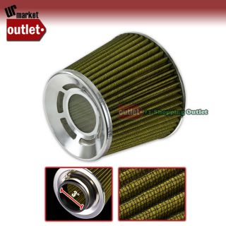 Tapered Yellow Universal Round Cone Clamp on Dry Air Filter Turbo 