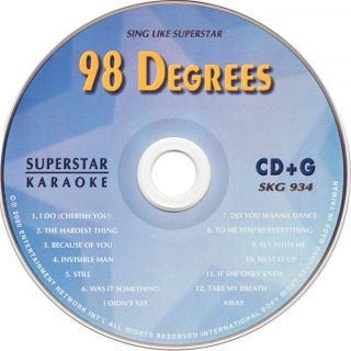 98 Degrees Karaoke SKG 934 Superstar CDG 12 Songs New