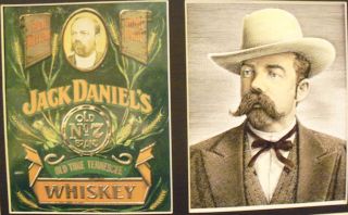Large Framed Jack Daniels Antique Old Time Tennessee Whiskey Ad 
