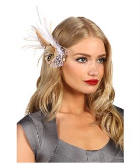 jane tran natural white feather hair clip $ 62 99