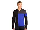 Versace Jeans Long Sleeve Tee Royal Blue   Zappos Free Shipping 