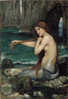 Oil Painting Repro John William Waterhouse A Mermaid